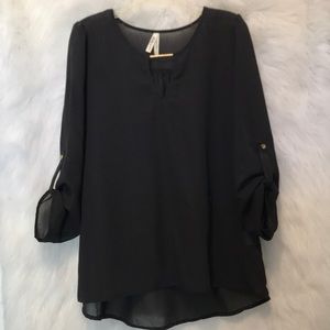 Black Sheer Top - Size Small
